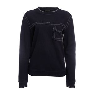 Blusa Prada Moletom com Pespontos Azul Marinho