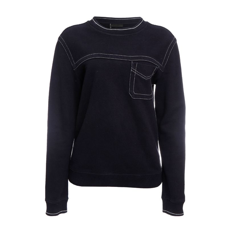 Blusa-Prada-Moletom-com-Pespontos-Azul-Marinho