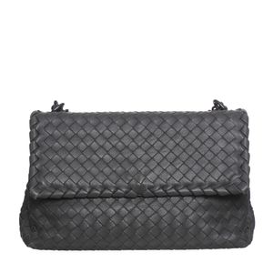 Bolsa Bottega Veneta Olimpia Intreciatto Cinza