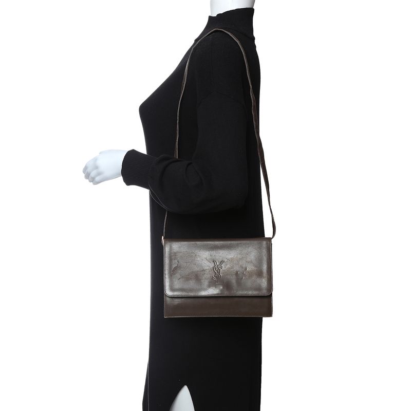 Bolsa-Saint-Laurent-Couro-Marrom-Vintage