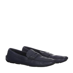 Mocassim Prada Couro Azul Marinho
