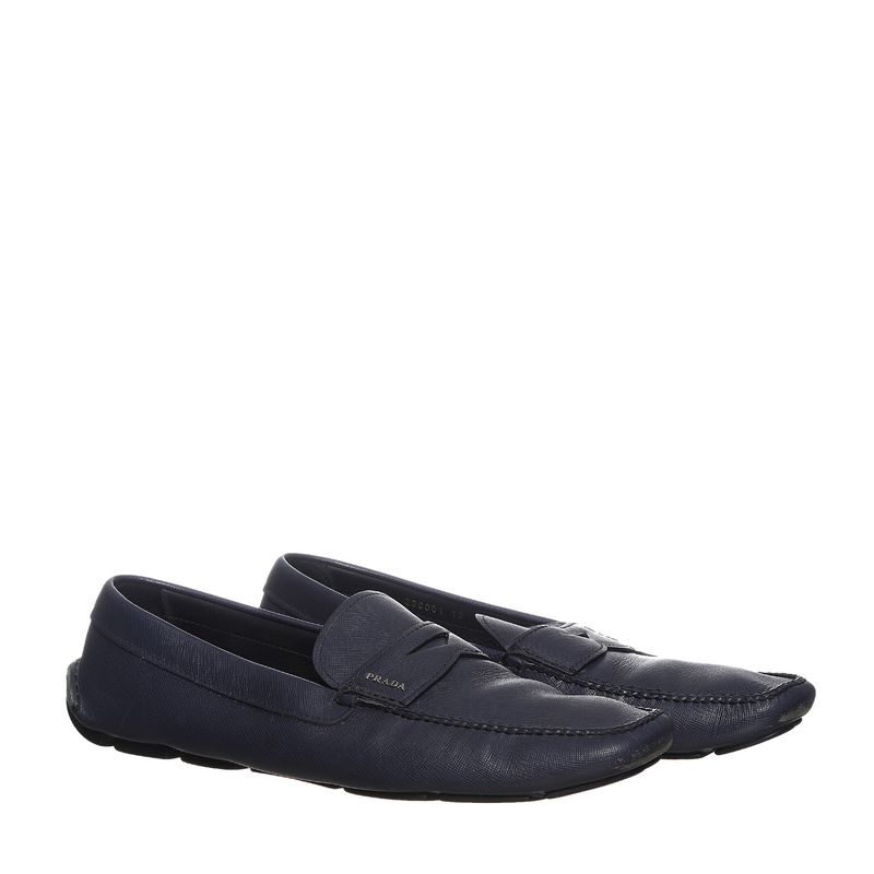 Mocassim-Prada-Couro-Azul-Marinho