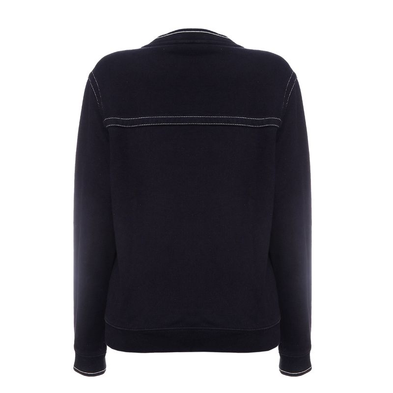 Blusa-Prada-Moletom-com-Pespontos-Azul-Marinho