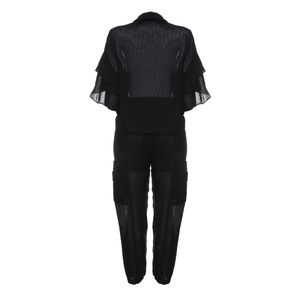 Conjunto Sophia Hegg Blusa e Calça Tela Preto