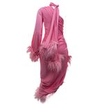 Vestido-Patbo-Plumas-Rosa-