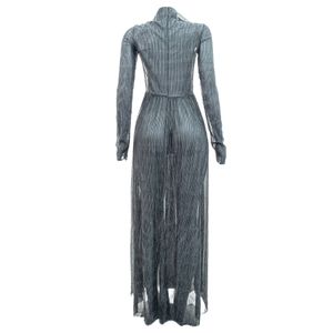 Vestido forte_forte Lurex Verde e Prata