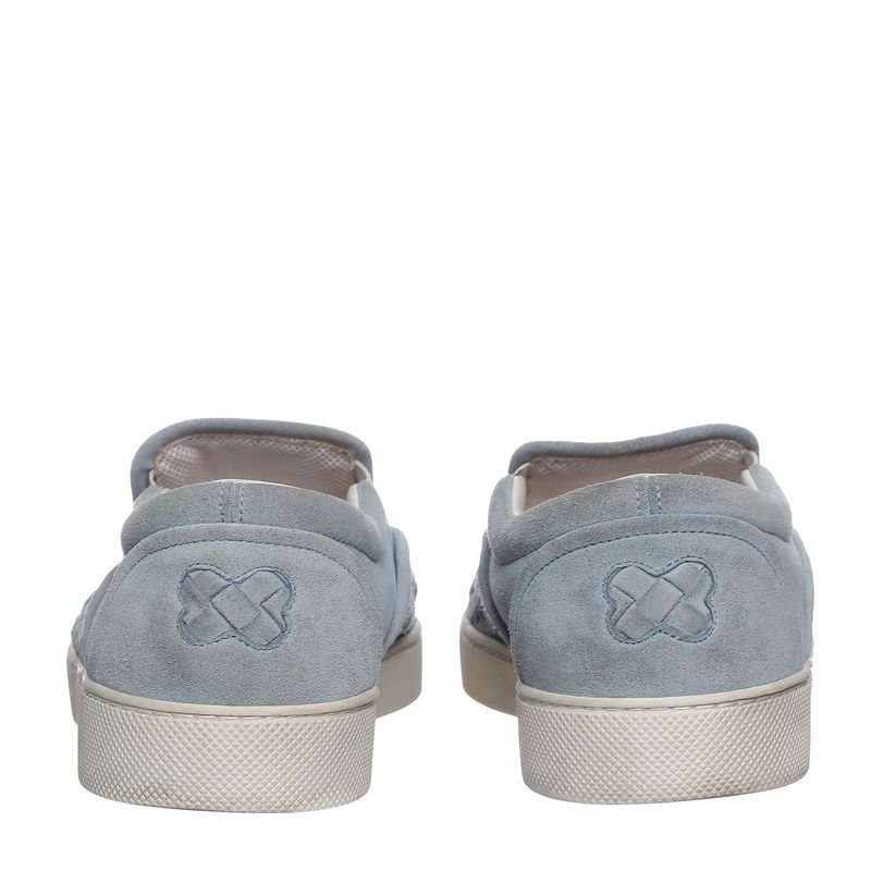 Tenis-Bottega-Venetta-Slip-On-Intreciatto-Couro-Azul