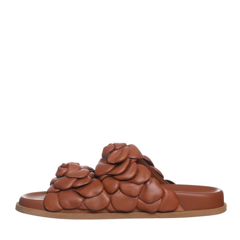 Sandalia-Valentino-Garavani-Slide-Rosas-Marrom