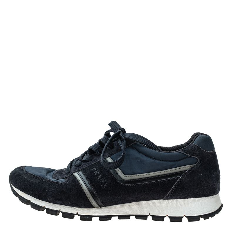 Tenis-Prada-Nylon-e-Camurca-Marinho-