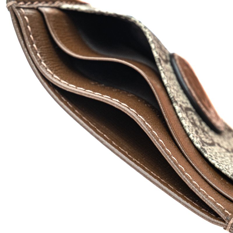 Porta-Cartao-Gucci-Com-Clipe-Monograma-Marrom-
