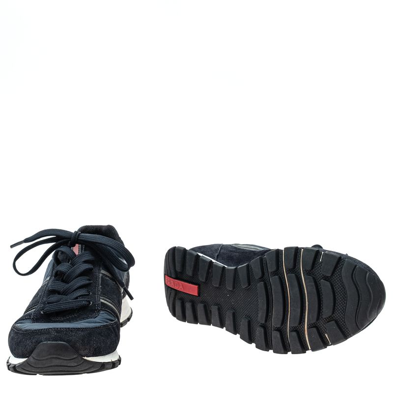 Tenis-Prada-Nylon-e-Camurca-Marinho-