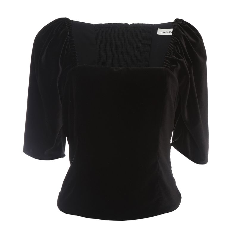 Blusa-Cris-Barros-Veludo-Preto