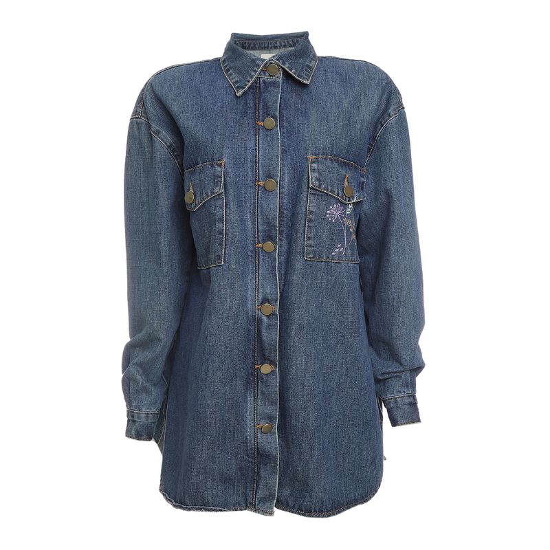 Jaqueta-Framed-Jeans-Bordado-Flor