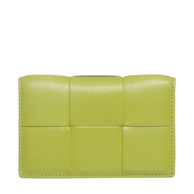 Porta-Cartao-Bottega-Veneta-Cassette-Couro-Verde
