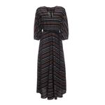 Vestido-Mixed-Jacquard-com-Cinto-Azul