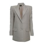 Blazer-Mixed-Xadrez-Bege