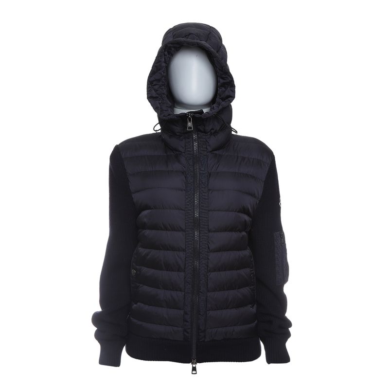 Casaco-Moncler-Matelasse-e-Trico-Azul-Marinho