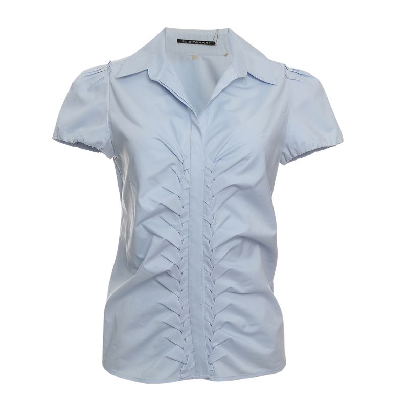 Blusa-Elie-Tahari-Azul-Clara