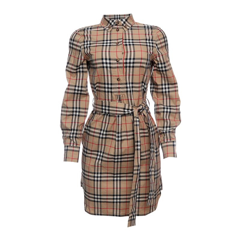 Vestido-Burberry-Housecheck-com-Faixa