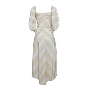 Vestido Sissa com faixa Estampado Amarelo