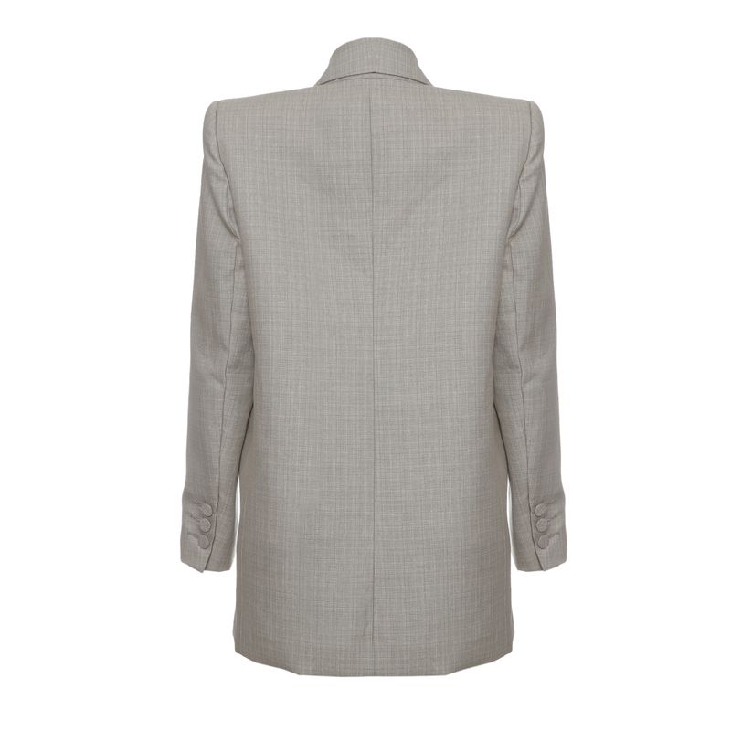 Blazer-Mixed-Xadrez-Bege