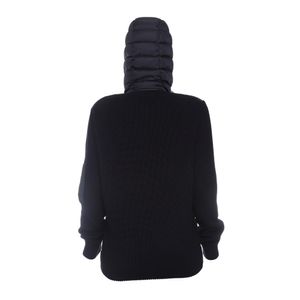 Casaco Moncler Matelassê e Tricô Azul Marinho