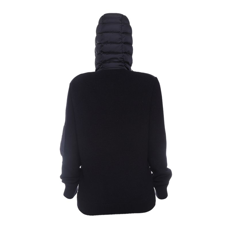Casaco-Moncler-Matelasse-e-Trico-Azul-Marinho