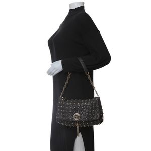 Bolsa Versace Cravejada Preta