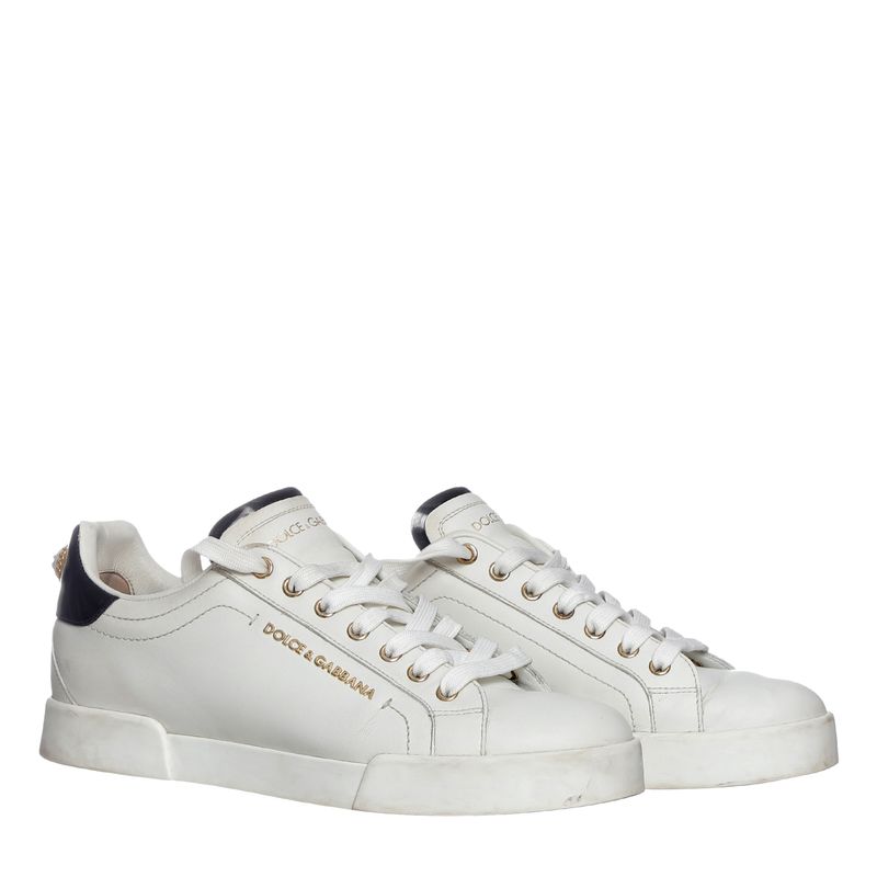 Tenis-Dolce---Gabbana-Couro-Branco