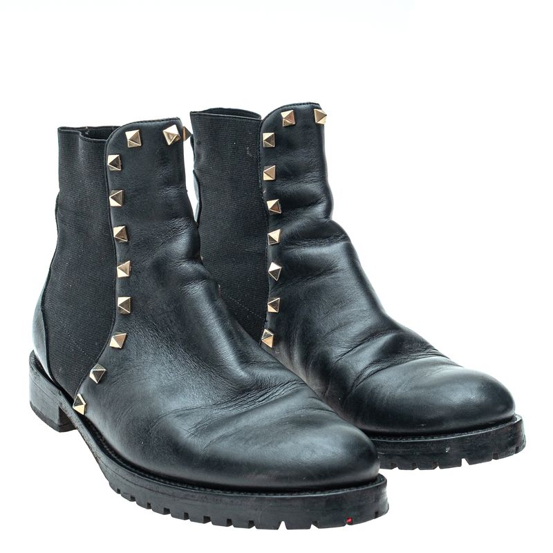 Bota-Valentino-Garavani-Chelsea-Couro-Preto-
