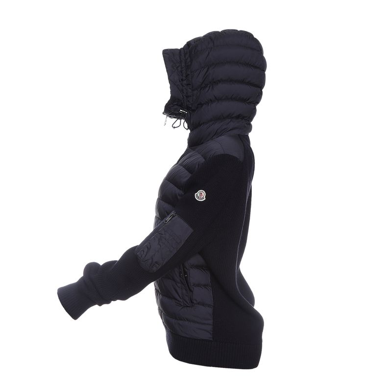 Casaco-Moncler-Matelasse-e-Trico-Azul-Marinho