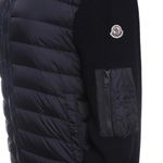 Casaco-Moncler-Matelasse-e-Trico-Azul-Marinho