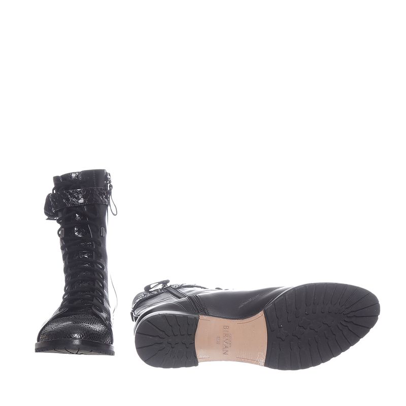 Bota-Alexandre-Birman-Clarita-com-Couro-Exotico-Preta