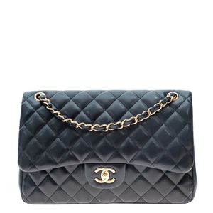 Bolsa Chanel Classic Double Flap Jumbo Preta