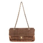 Bolsa-Chanel-Chocolat-Bar-Camurca-Marrom