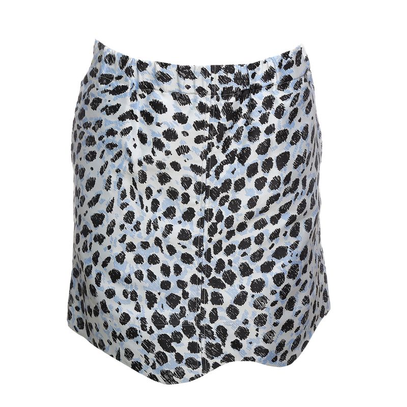 Saia-Ganni-Estampa-Animal-Print-Azul-