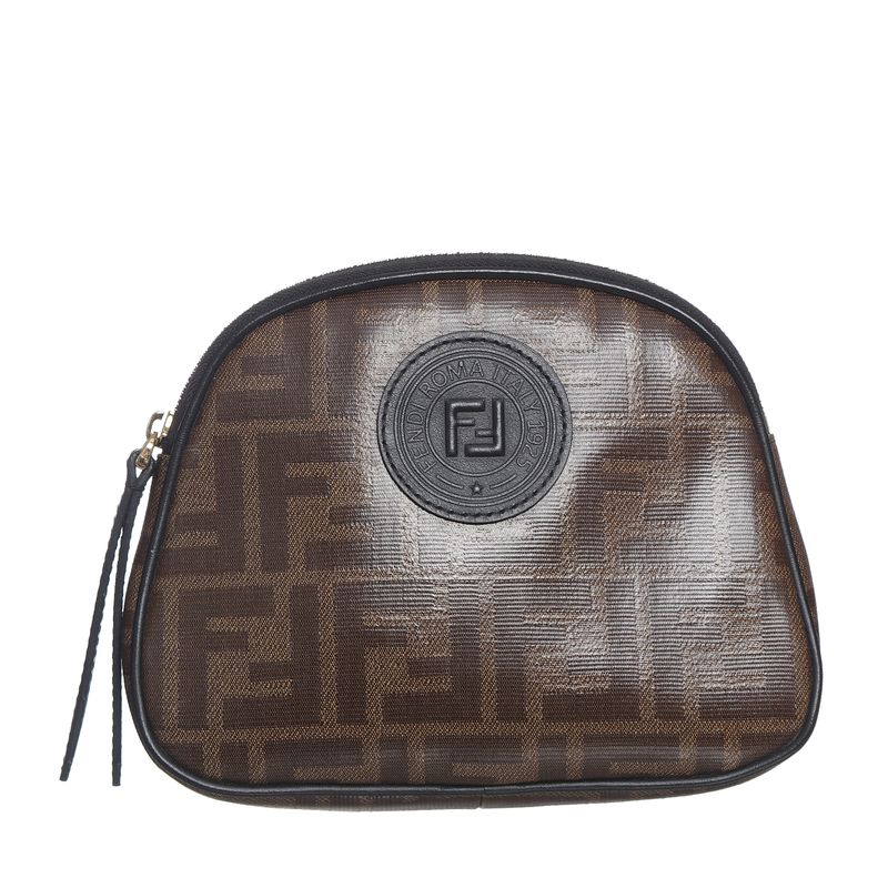 Necessarie-Fendi-Couro-Marrom