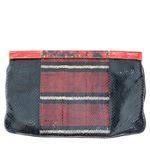 Clutch-Alexander-McQuenn-Couro-Exotico-Preto-e-Vermelho-