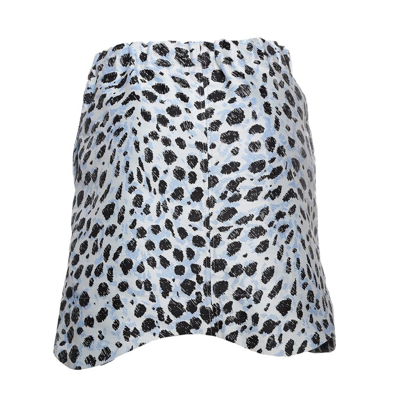 Saia-Ganni-Estampa-Animal-Print-Azul-