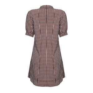 Vestido De Goeye Xadrez Rosa