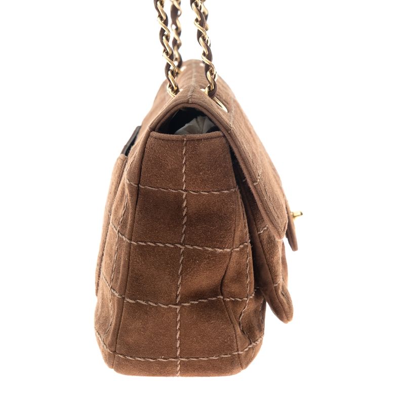 Bolsa-Chanel-Chocolat-Bar-Camurca-Marrom