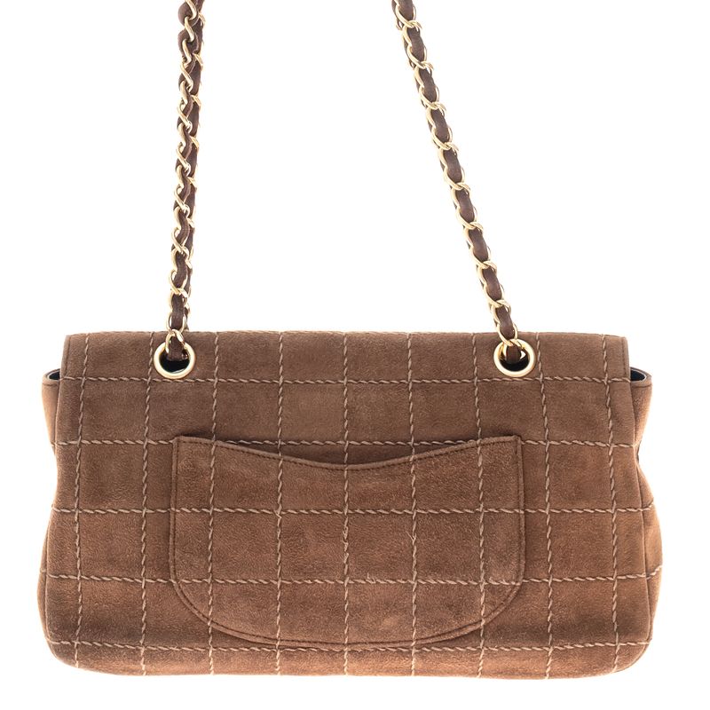 Bolsa-Chanel-Chocolat-Bar-Camurca-Marrom