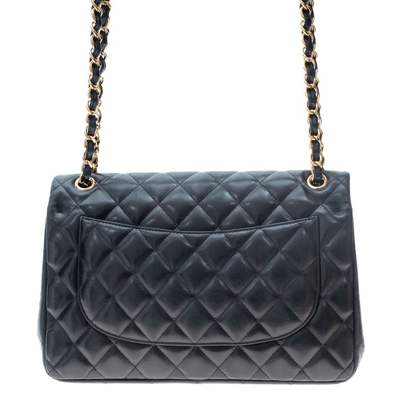Bolsa-Chanel-Classic-Double-Flap-Jumbo-Preta-