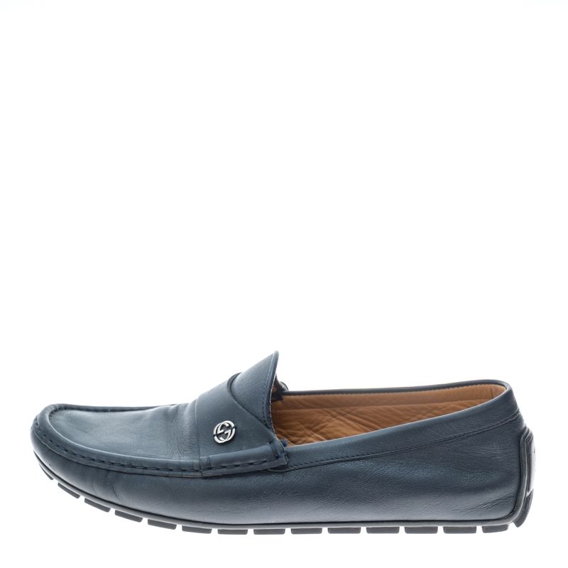Mocassim-Gucci-Couro-Marinho