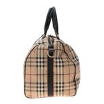 Mala-Burberry-Housecheck-e-Couro-Marrom-