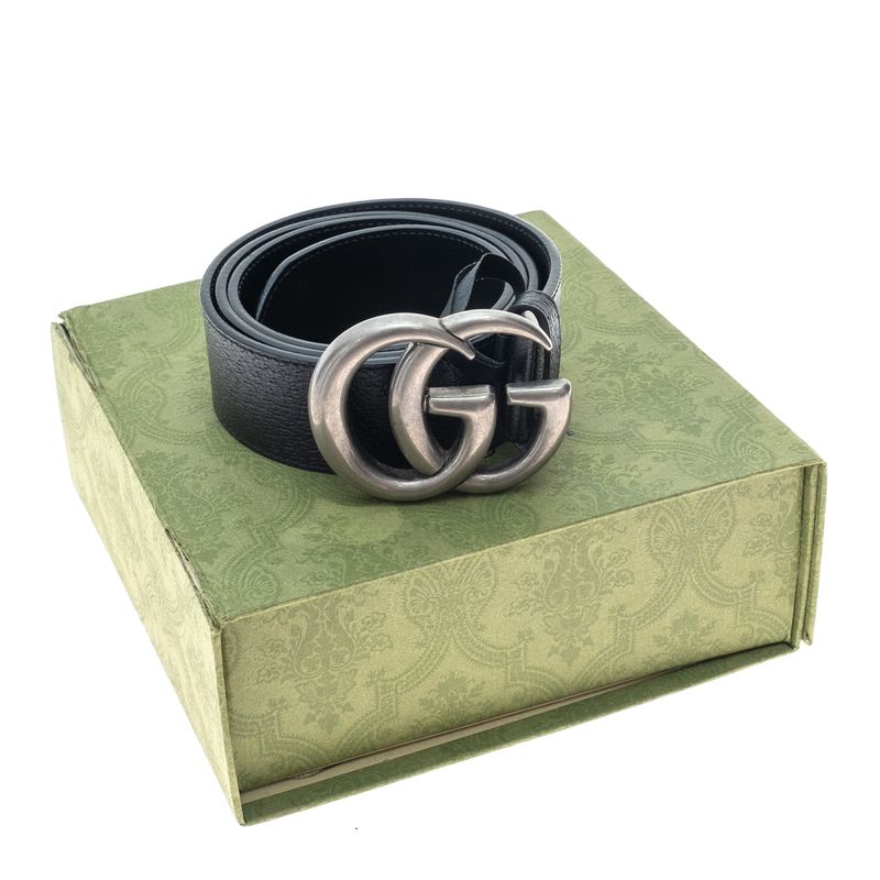 Cinto-Gucci-Double-G-Couro-Preto