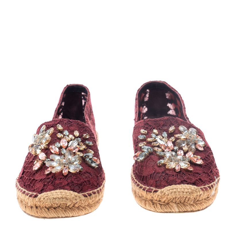 Espadrille-Dolce---Gabbana-Renda-Vinho-e-Pedrarias-