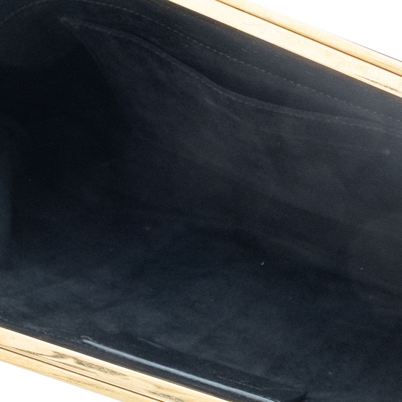 Clutch-Alexander-McQuenn-Couro-Exotico-Preto-e-Vermelho-