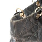 Bolsa-Christian-Dior-Tote-Cannage-Cinza-