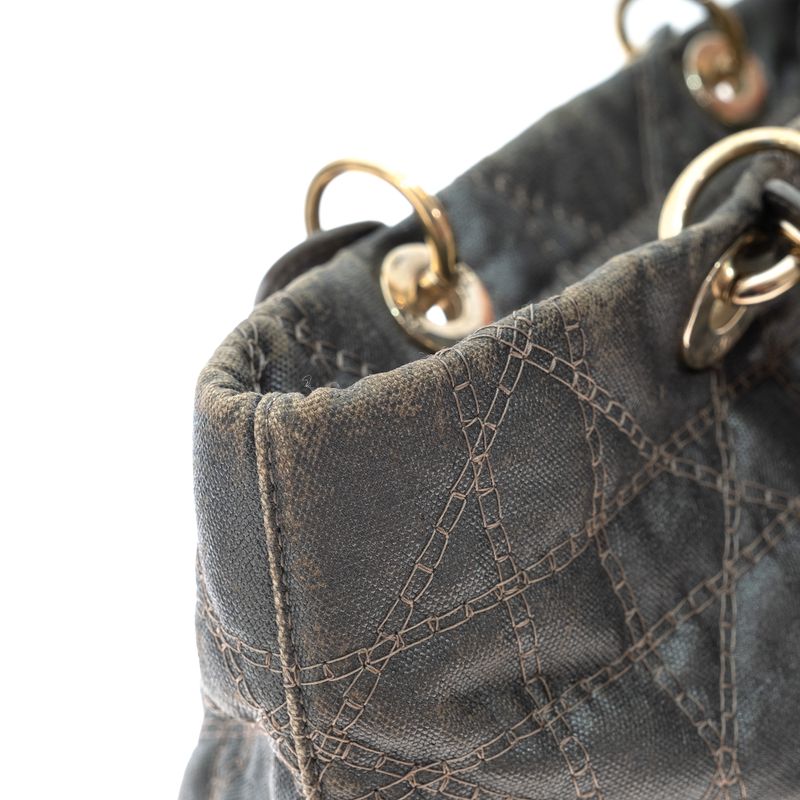Bolsa-Christian-Dior-Tote-Cannage-Cinza-